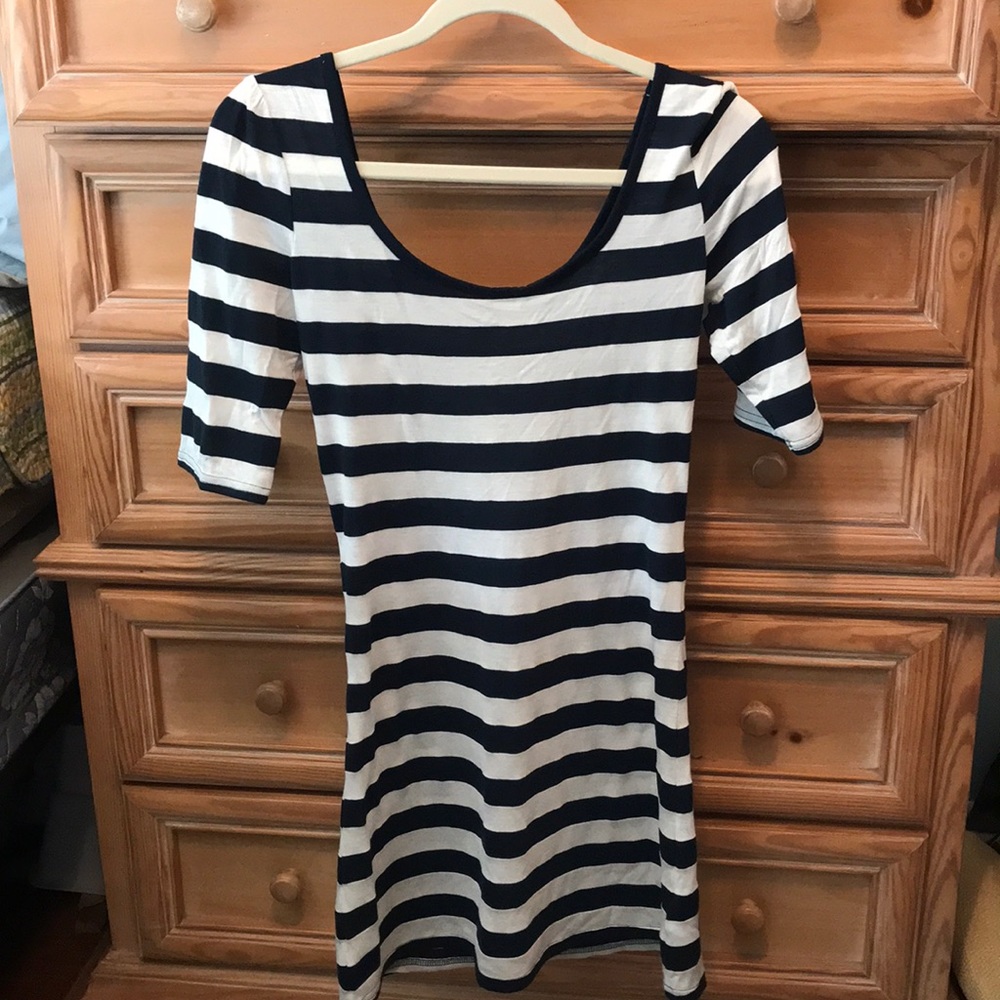 Stripped Navy blue Dress